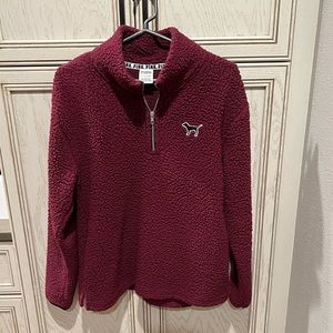 VS PINK Sherpa Quarter-Zip